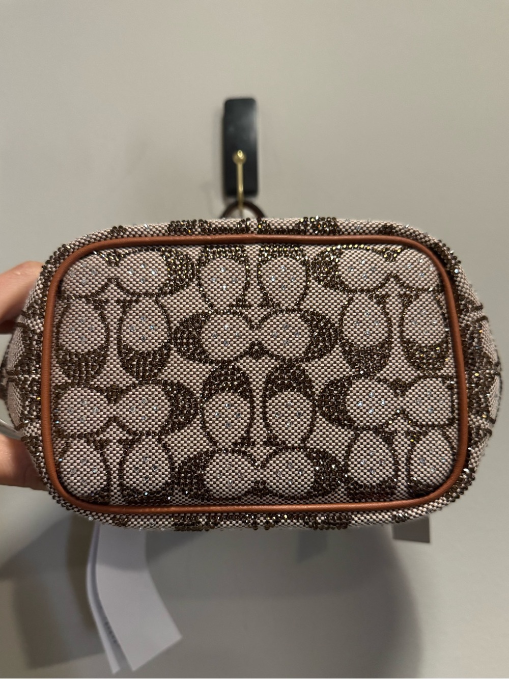Coach Kisslock Frame Bag 16 in Signature Crystal Monogram - Picture 4 of 9
